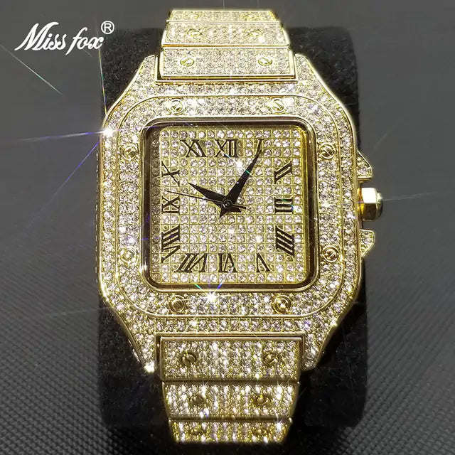 MISSFOX Top Brand Square Watch For Men