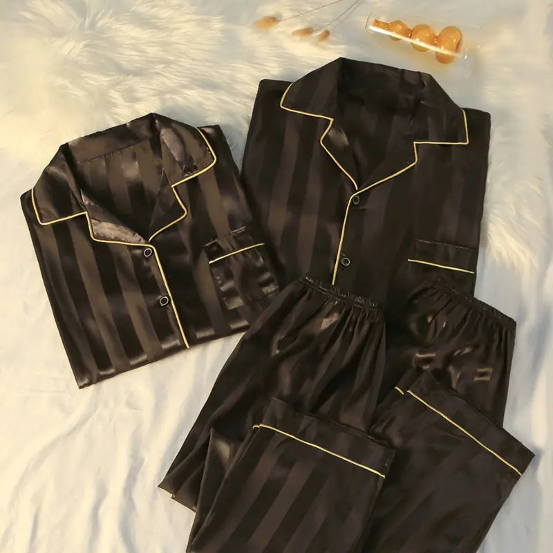 Couple Luxury Silk Pajamas Sets