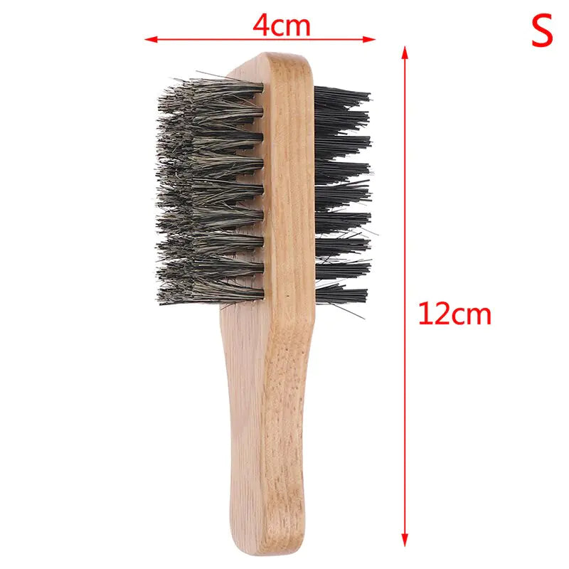 Men Boar Bristle Wooden Hair Brush